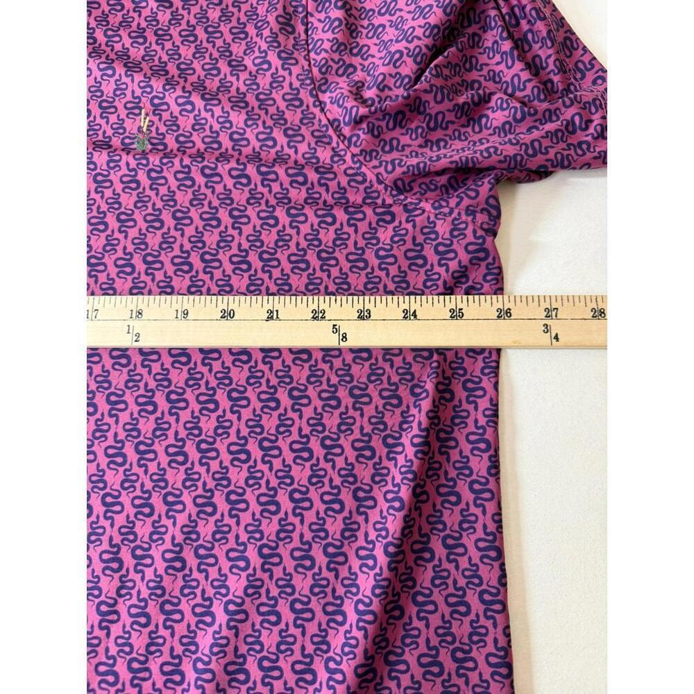 Greyson Polo Shirt XL Red All Over Snake Print Performance Golf Sport Mens - Picture 5 of 6